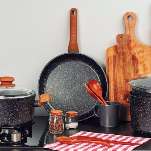 utensilios, sartenes, ollas, cuchillos, básicos para cocina