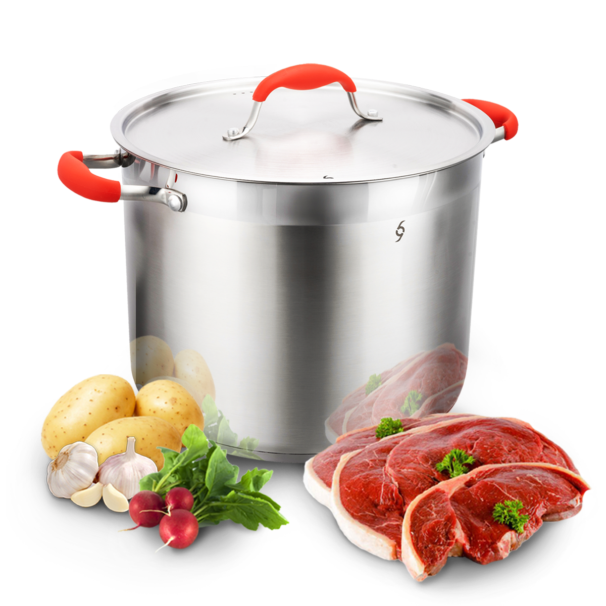Olla con Vaporera de Acero Inoxidable de 13.5 Litros Bogner BCP13-5L