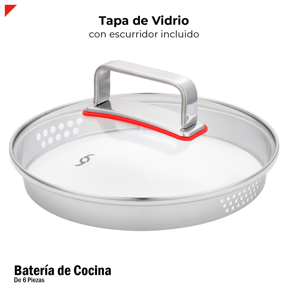 Bogner Batería De Cocina Acero Inoxidable 6 Piezas BCPS06SS