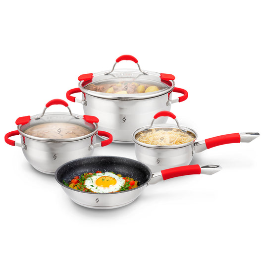 Batería De Cocina Bogner 7 Pzas, Acero Inoxidable 304
