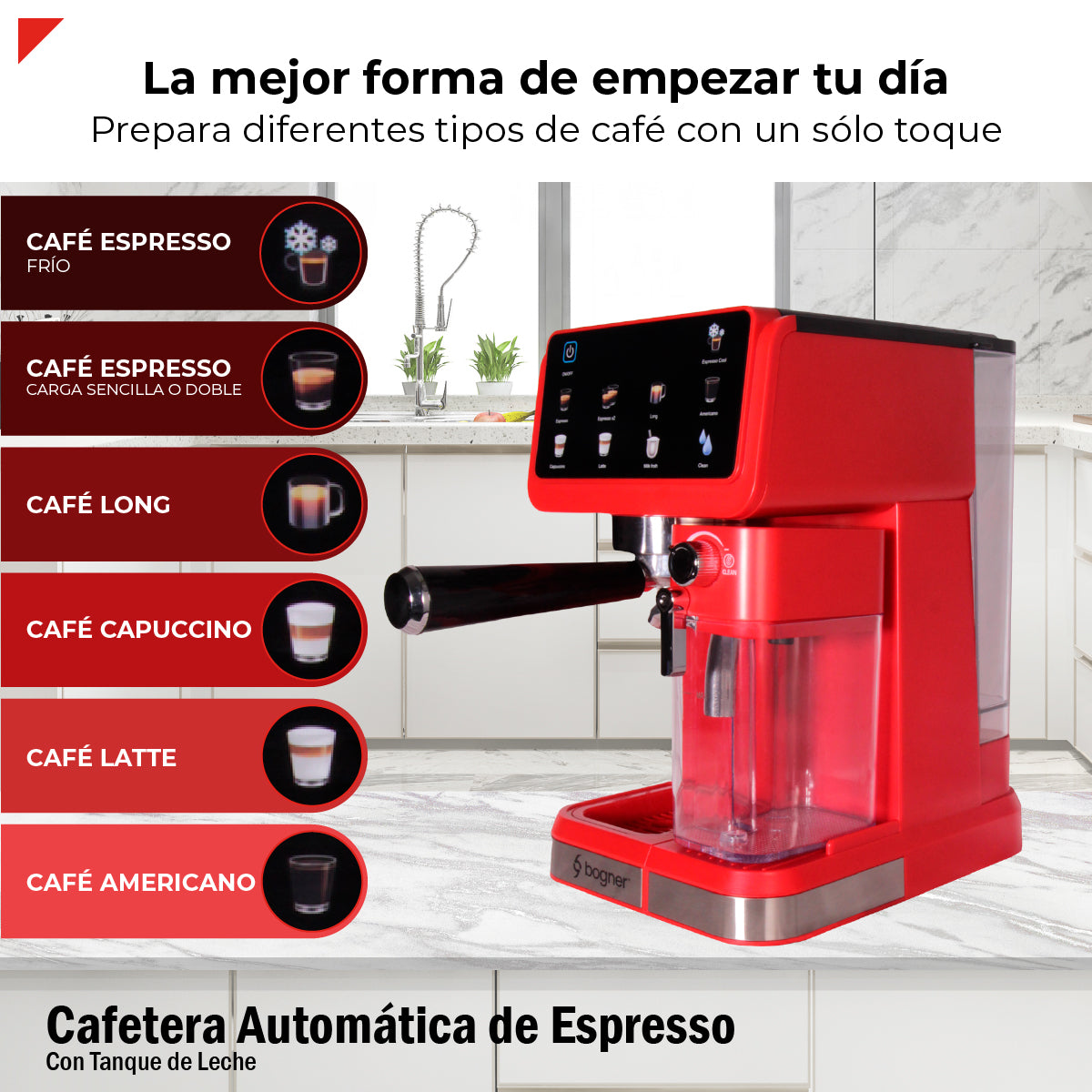 Bogner Cafetera Espresso Automática 20b BDECM03