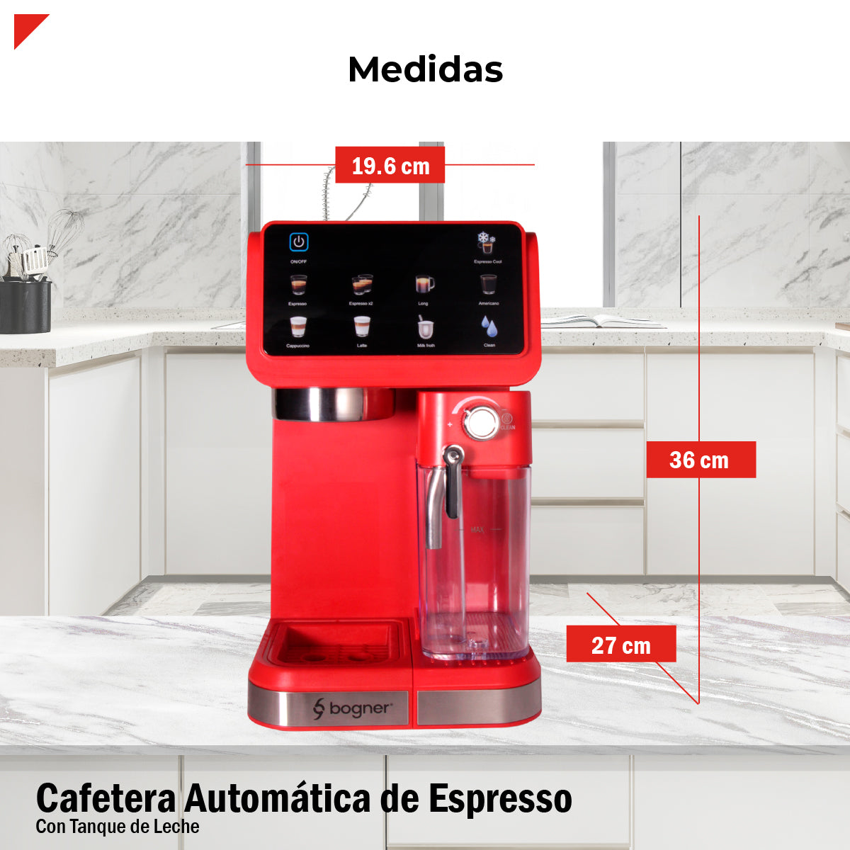 Bogner Cafetera Espresso Automática 20b BDECM03