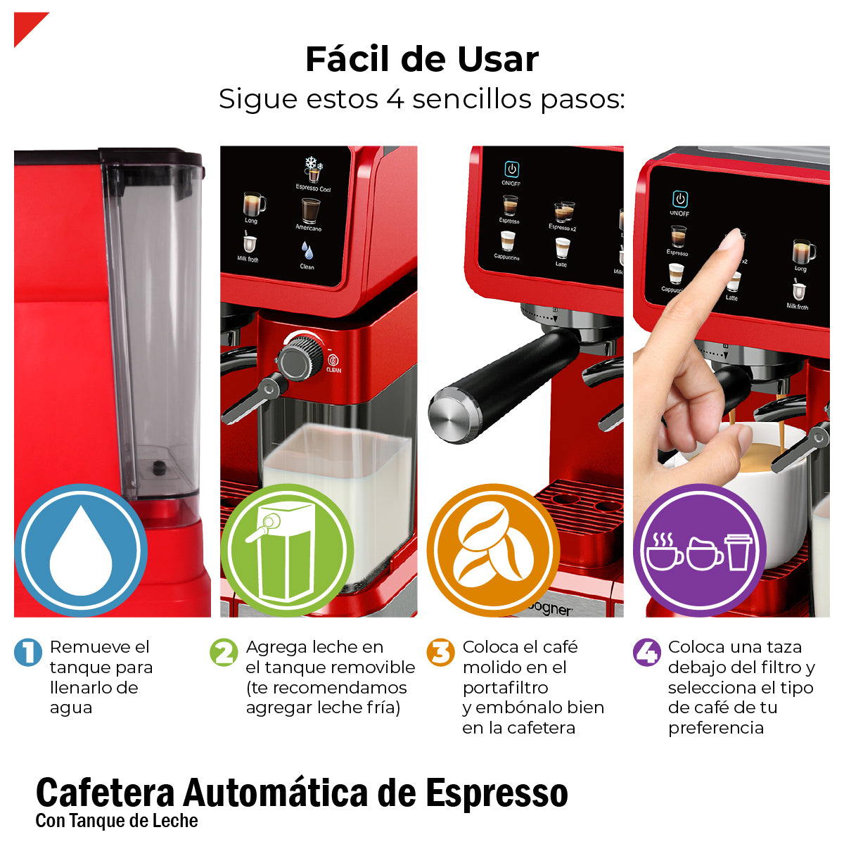 Bogner Cafetera Espresso Automática 20b BDECM03