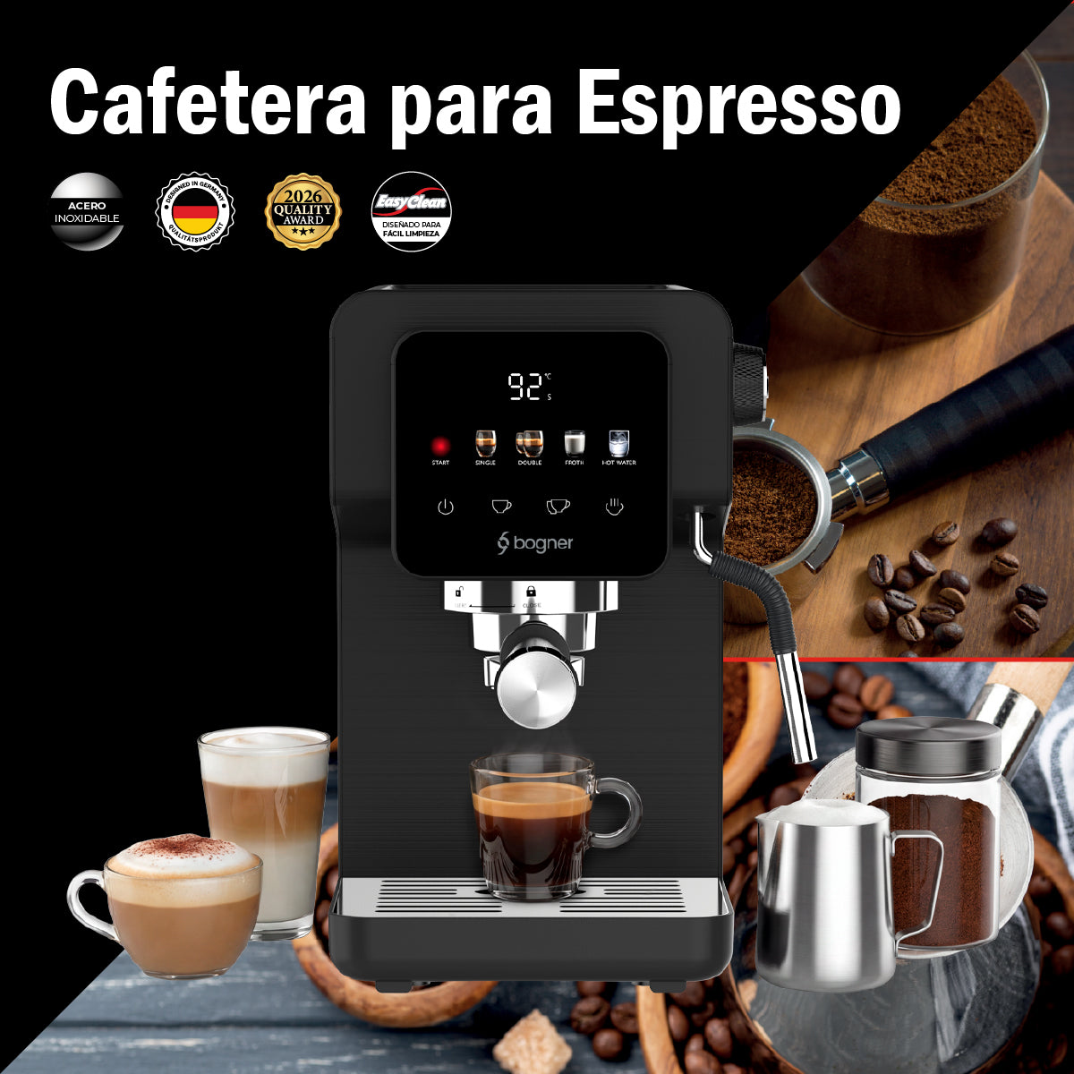 Cafetera Digital Para Espresso 1350w 20 Bar BDECM05