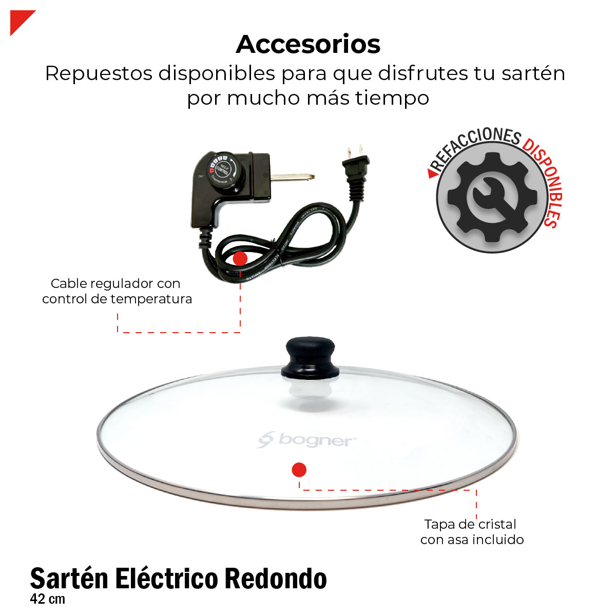 Sartén Eléctrico Antiadherente 7.5L Bogner