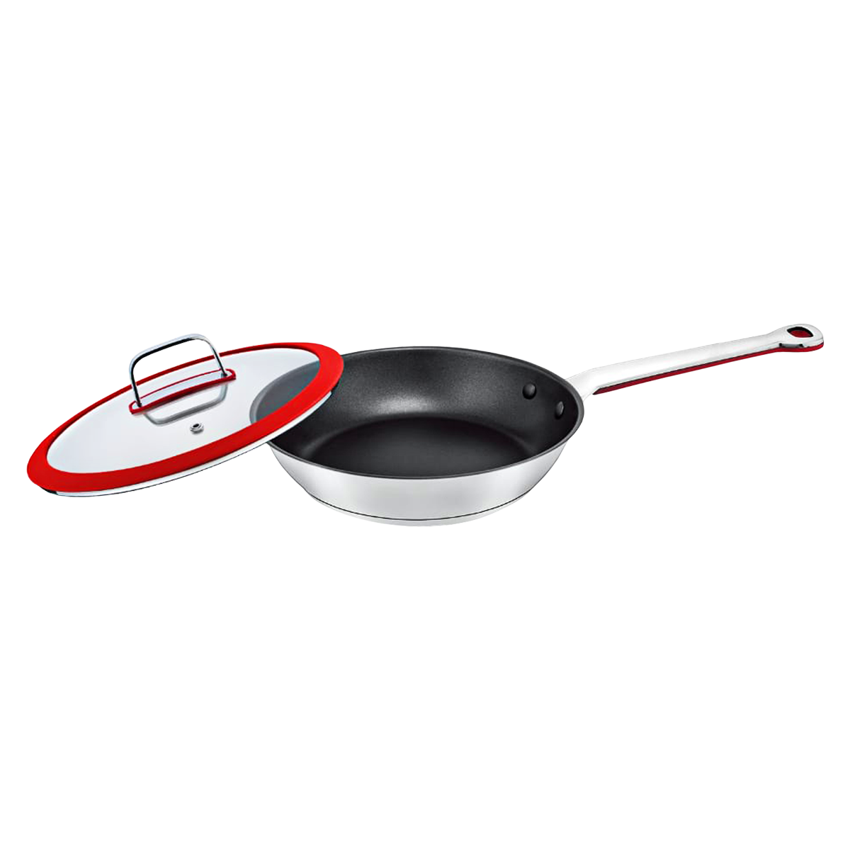 Sartén de 24 cm de Acero Inoxidable con Tapa Bogner BFP24L