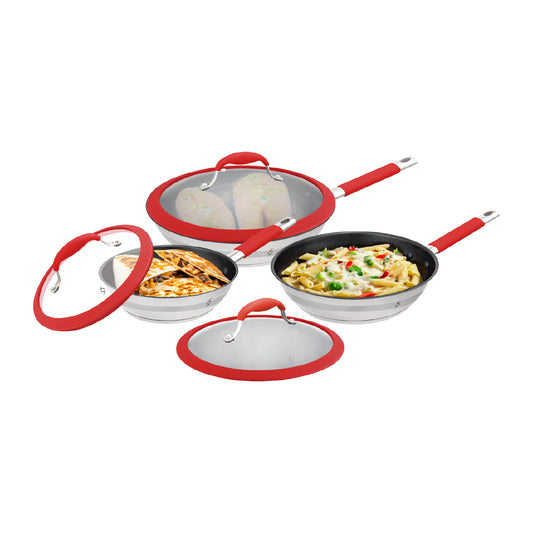 Bogner Set De 3 Sartenes Acero Inoxidable BFPR06