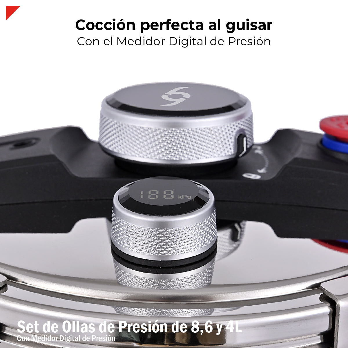 Bogner Juego De Ollas Express Bogner 8, 6 Y 4 Litros De Acero Inox
