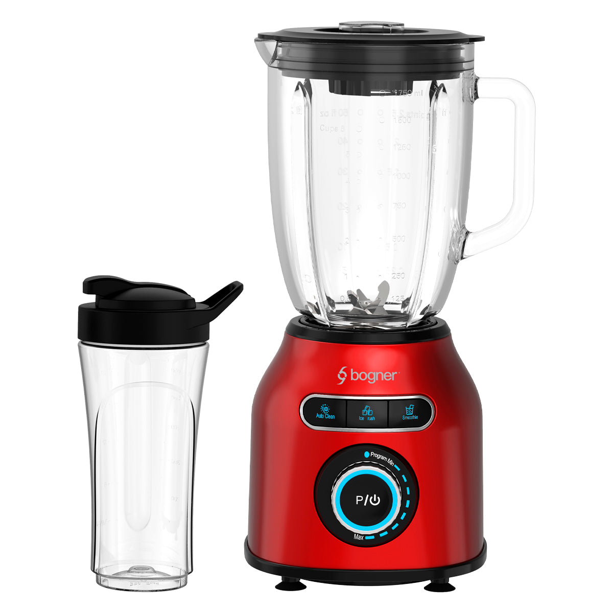 Licuadora 2 En 1 Con Vaso Para Licuados Bogner 1200w