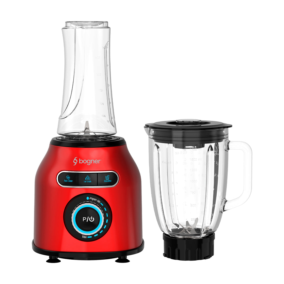 Licuadora 2 En 1 Con Vaso Para Licuados Bogner 1200w
