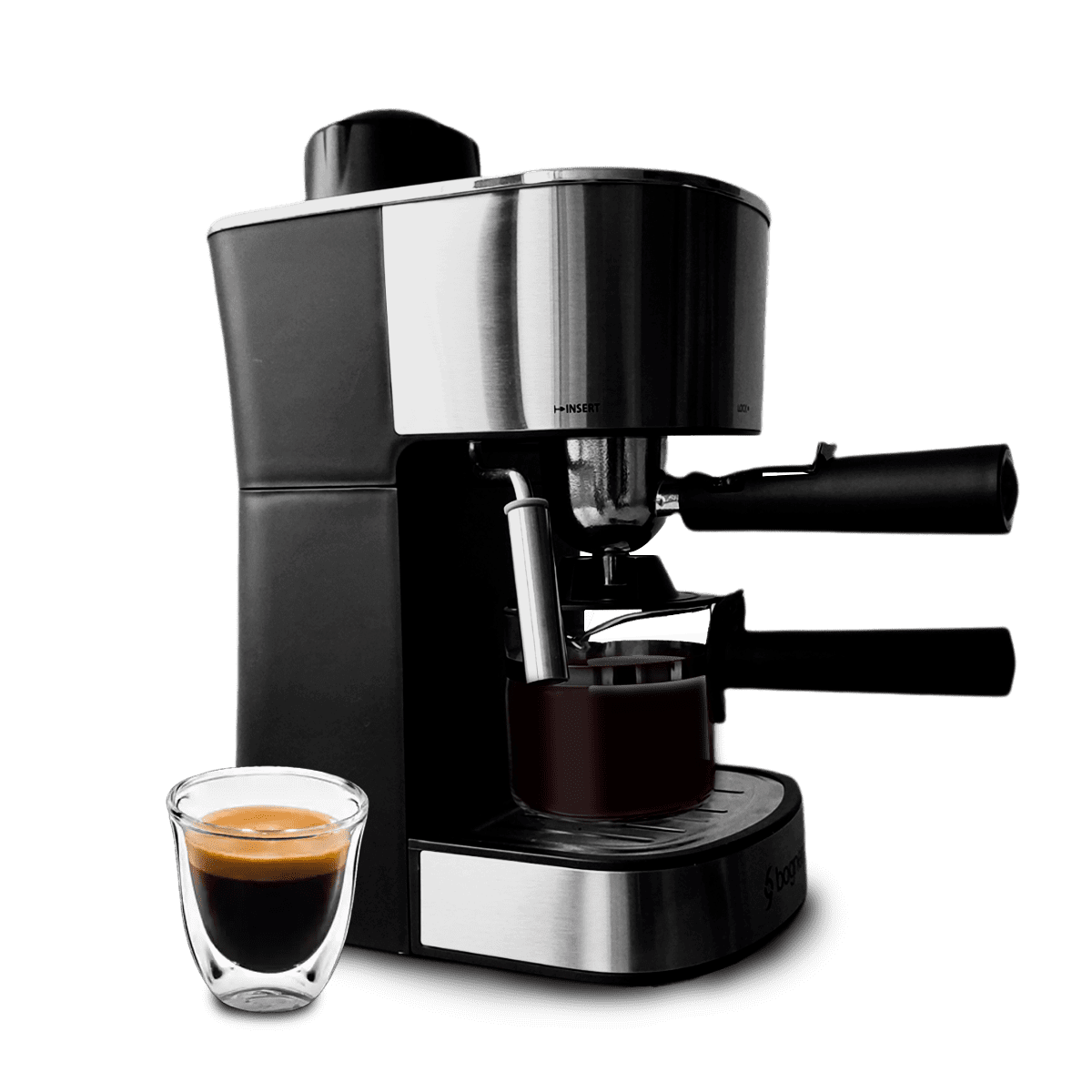Cafetera Espresso Bogner Capuccino 4 Tazas + Molino de Alta Potencia