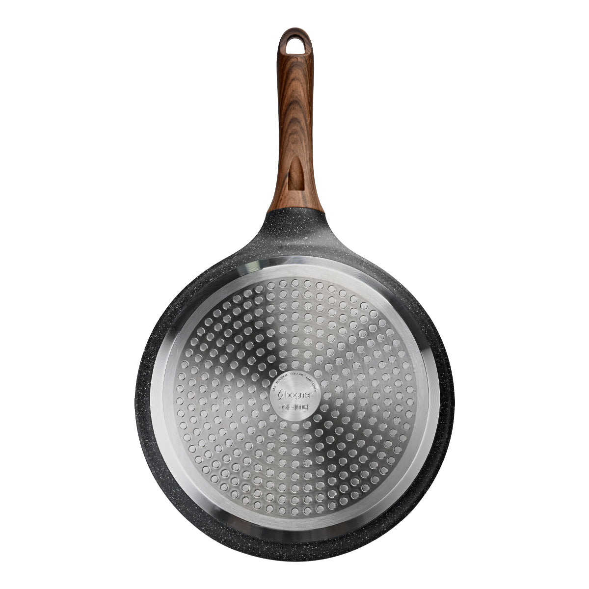 Comal De Aluminio Fundido 26cm Marble Black Pro Bogner