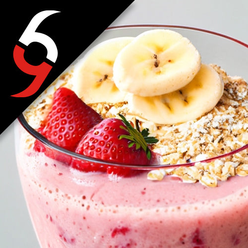 Smoothie de fresa con avena y plátano