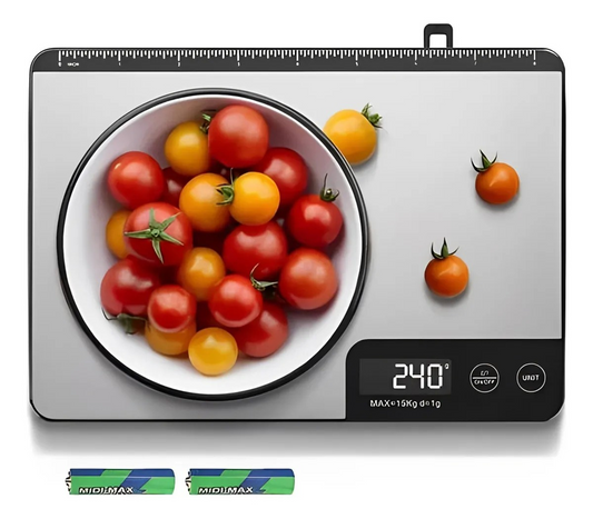 Bogner Báscula Digital Cocina Inoxidable 15kg Precisión 1g