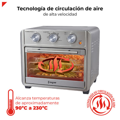 Bogner Horno Freidora De Aire Acero Inoxidable 25L BAF25