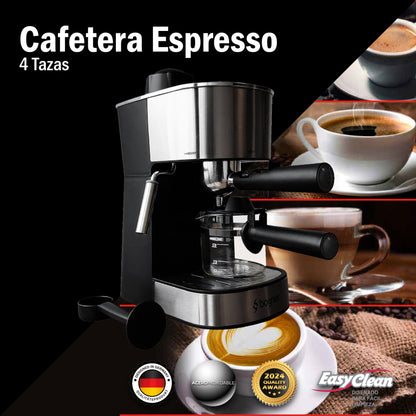 Cafetera Espresso Bogner Capuccino 4 Tazas