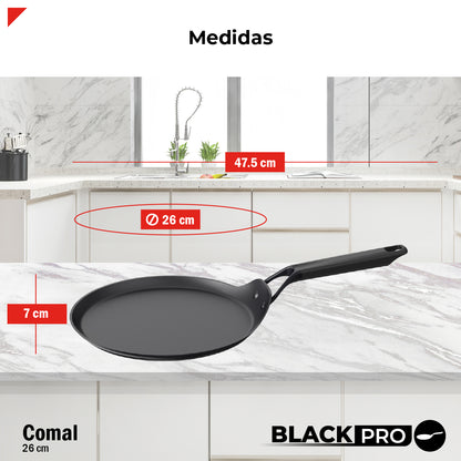 Bogner Comal 26cm Inducción Aluminio Forjado BCPBK26