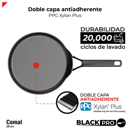 Bogner Comal 26cm Inducción Aluminio Forjado BCPBK26