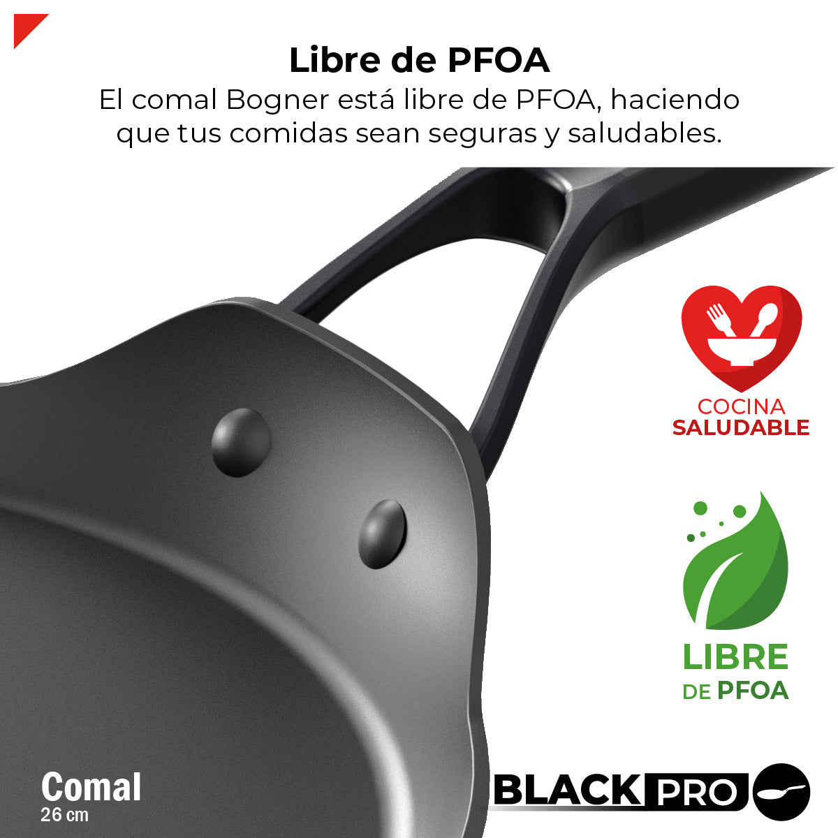 Bogner Comal 26cm Inducción Aluminio Forjado BCPBK26