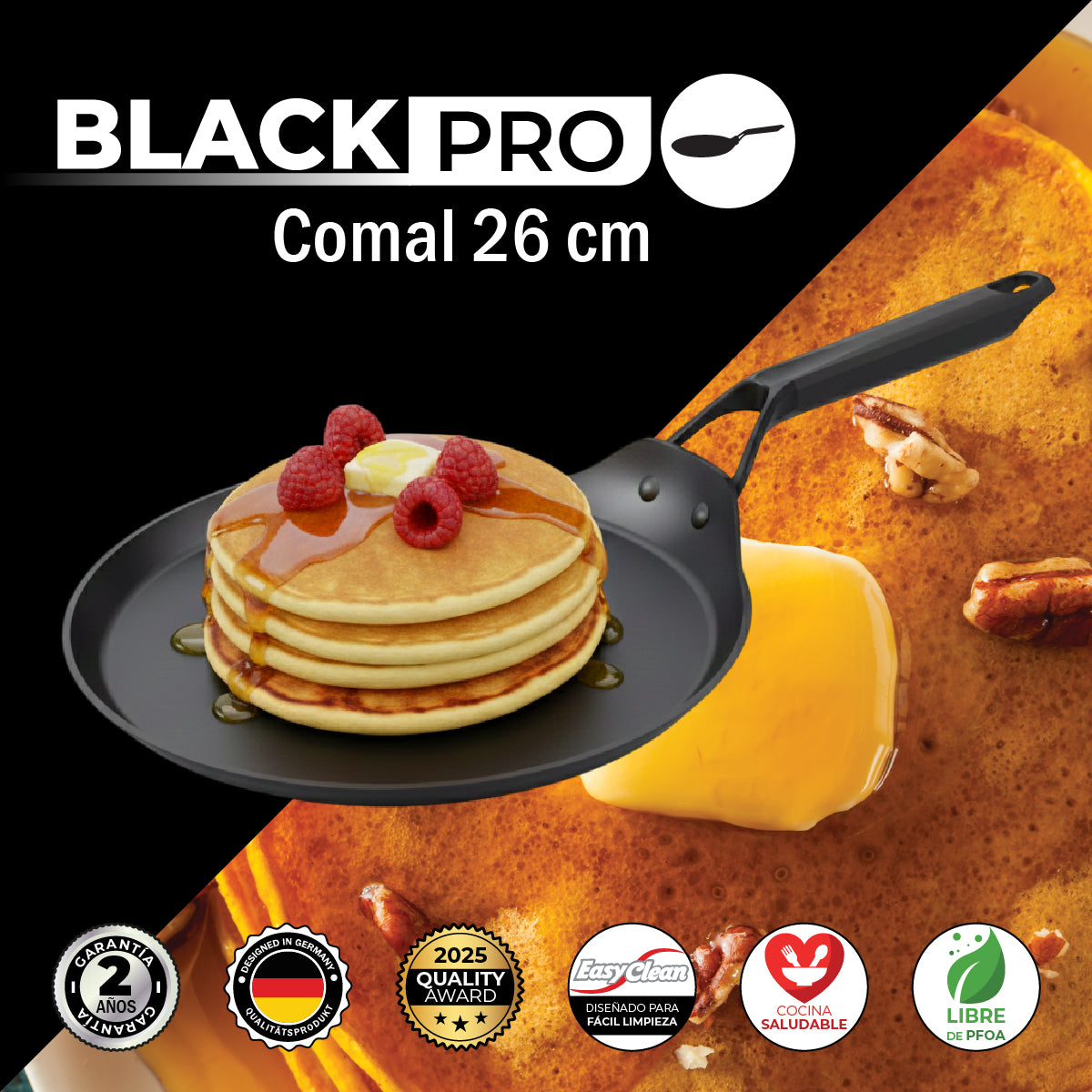 Bogner Comal 26cm Inducción Aluminio Forjado BCPBK26