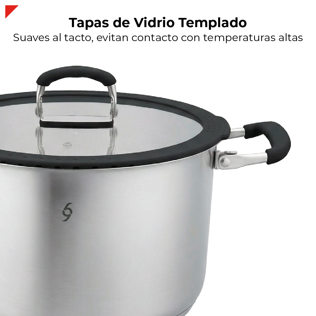 Bogner Batería De Cocina Apilable 6 Pz Acero Inox BCPS06AP
