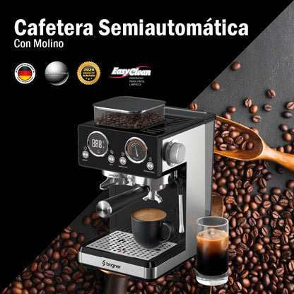 Bogner Cafetera Semiautomática 20b Con Molino BDCM20G