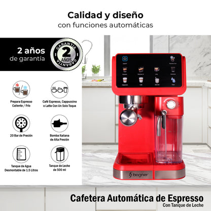 Bogner Cafetera Espresso Automática 20b BDECM03