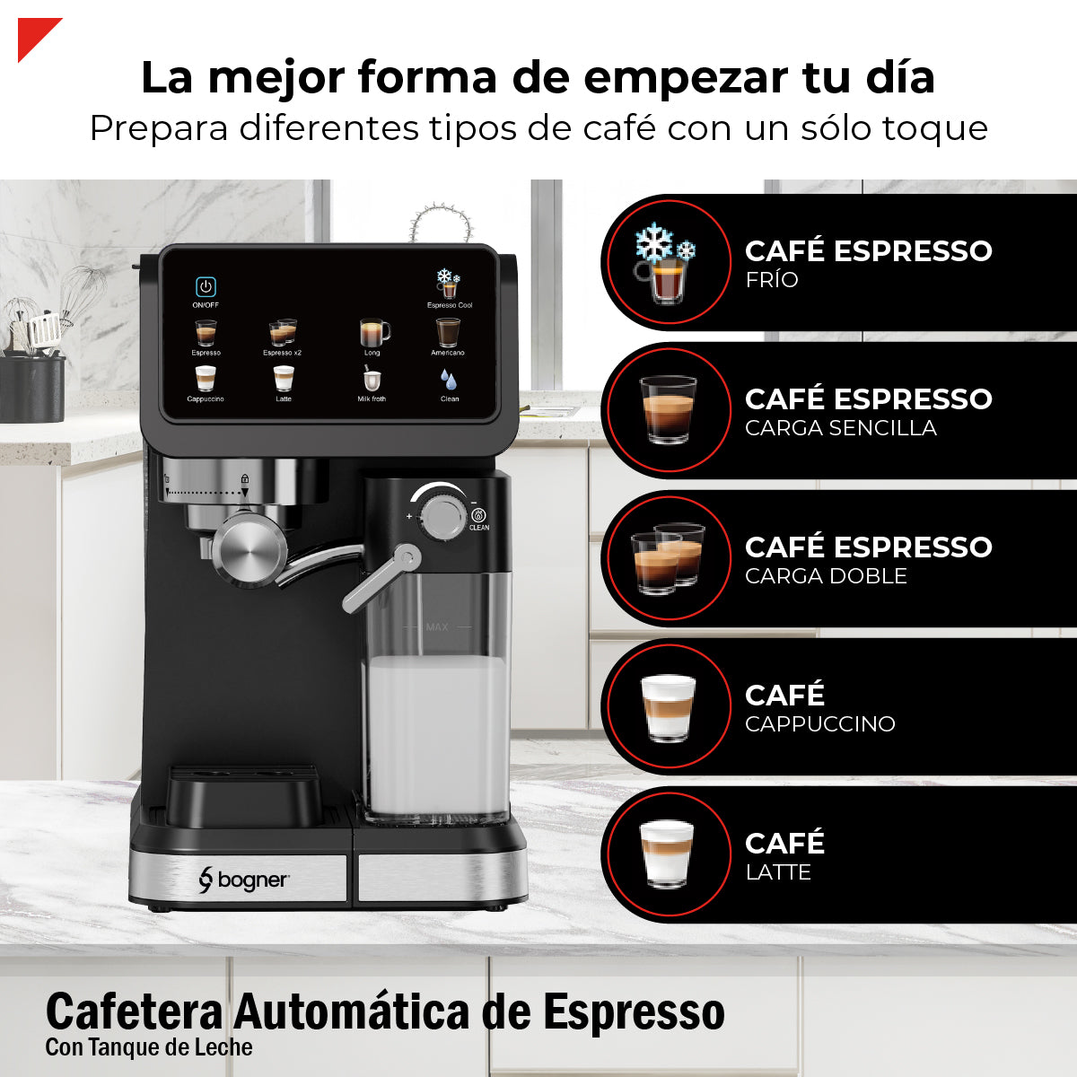 Bogner Cafetera Espresso Automática 20b BDECM03B