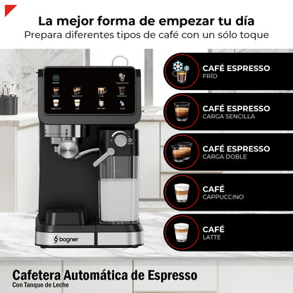 Bogner Cafetera Espresso Automática 20b BDECM03B