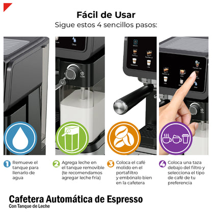 Bogner Cafetera Espresso Automática 20b BDECM03B