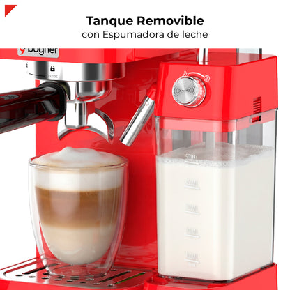 Cafetera Automática Para Espresso 20 Bar Con Tanque De Leche