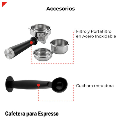 Cafetera Digital Para Espresso 1350w 20 Bar BDECM05