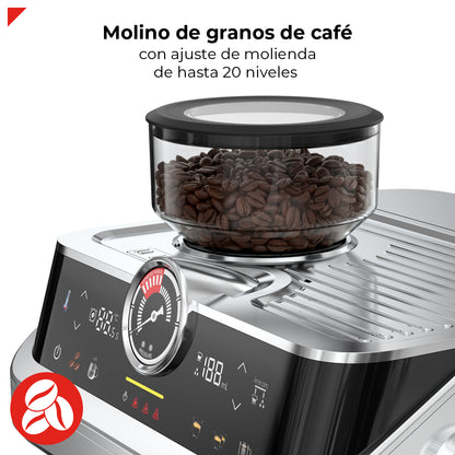 Cafetera Semiautomatica Espresso 20 Bar Molino Latte Cappuccino Bogner