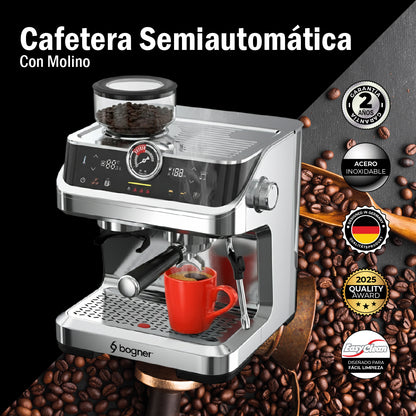 Cafetera Semiautomatica Espresso 20 Bar Molino Latte Cappuccino Bogner
