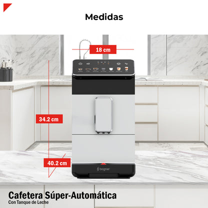 Cafetera Espresso Super Automática 20 Bar Latte Capp Bogner