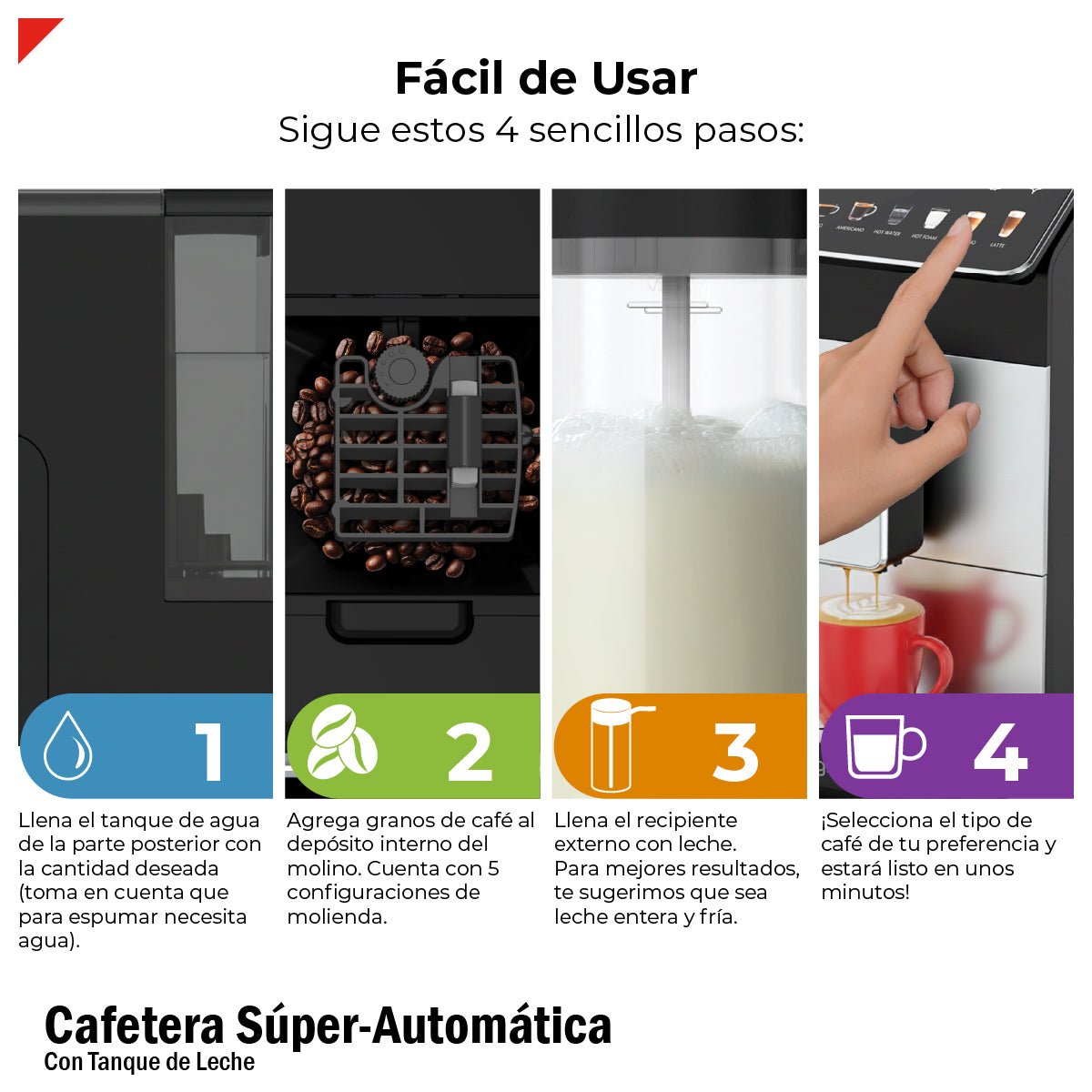 Cafetera Espresso Super Automática 20 Bar Latte Capp Bogner