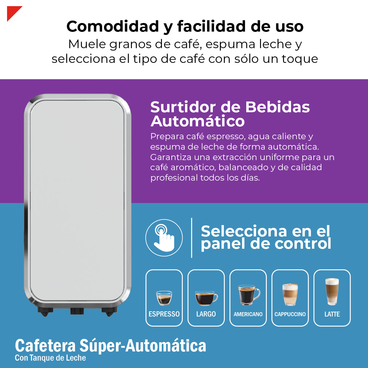 Cafetera Espresso Super Automática 20 Bar Latte Capp Bogner
