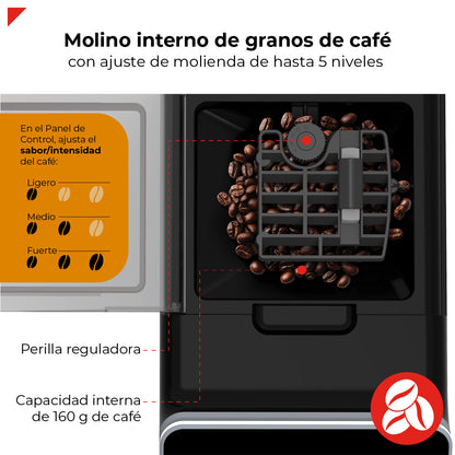 Cafetera Espresso Super Automática 20 Bar Latte Capp Bogner