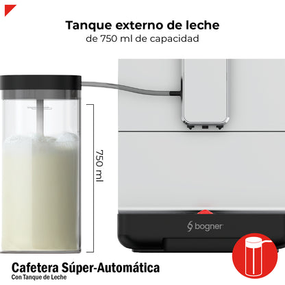 Cafetera Espresso Super Automática 20 Bar Latte Capp Bogner