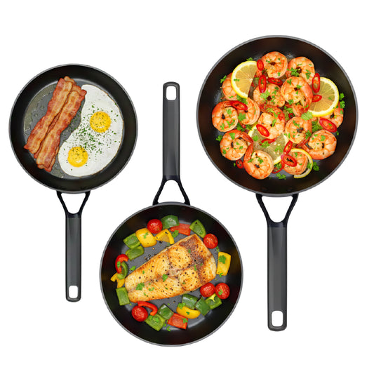 Bogner Set de Sartenes 20, 24 y 28cm Inducción Aluminio Forjado BFPBK202428