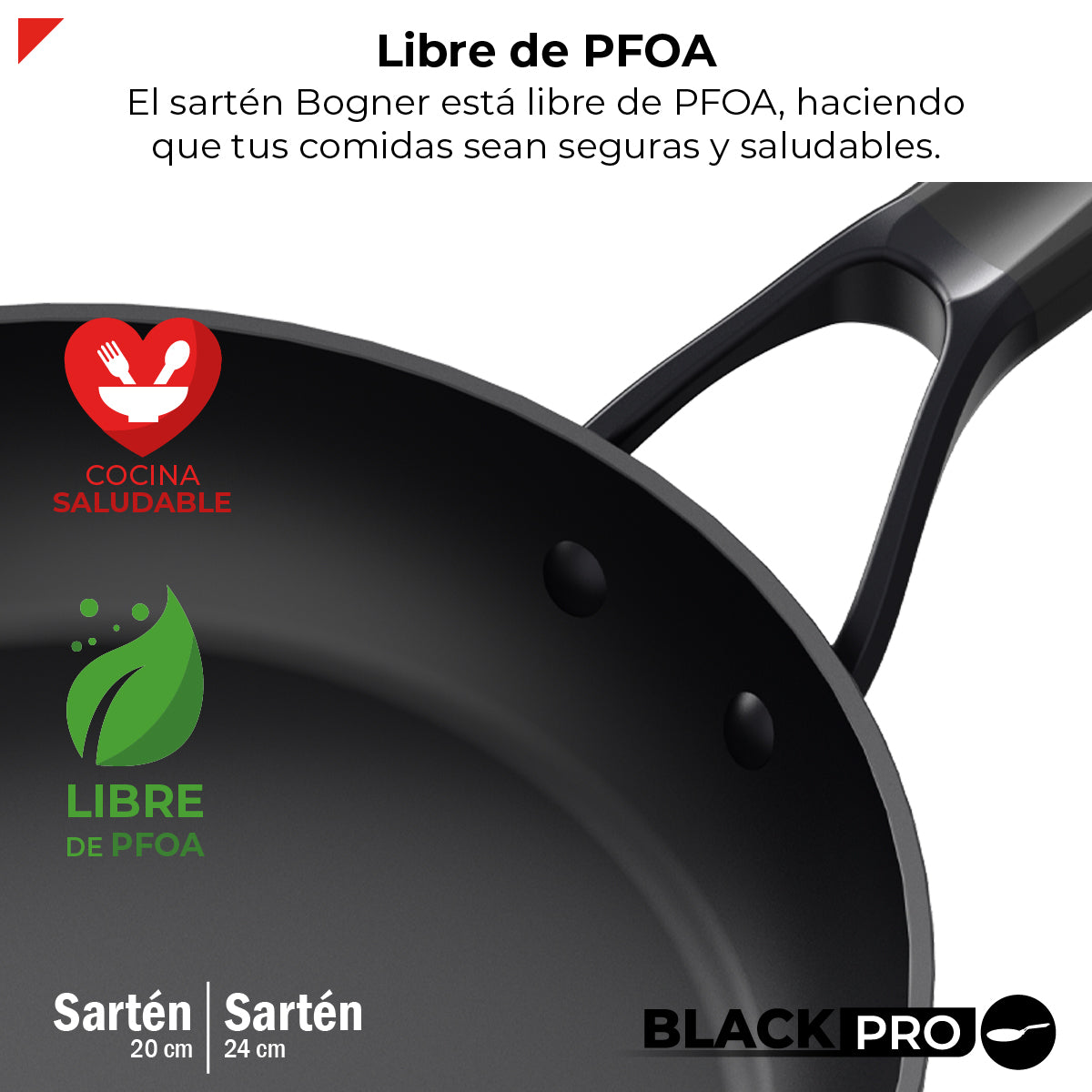 Bogner Set de Sartenes 20 y 24cm Inducción Aluminio Forjado BFPBK2024