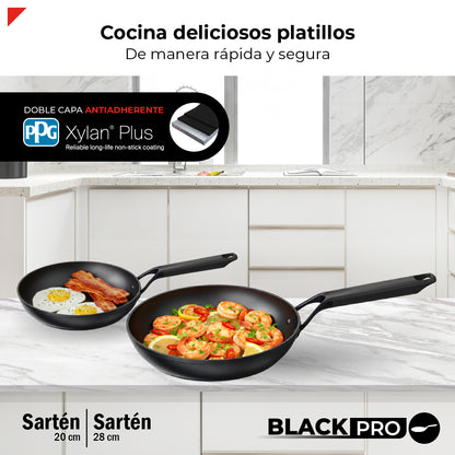 Bogner Set de Sartenes 20 y 28cm Inducción Aluminio Forjado BFPBK2028