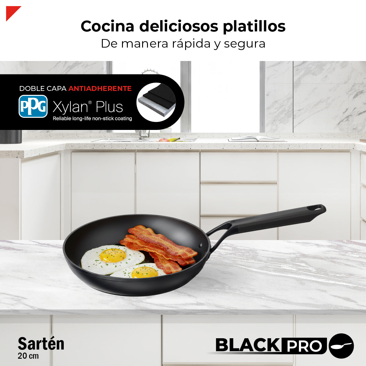 Bogner Sarten 20cm Inducción Aluminio Forjado BFPBK20