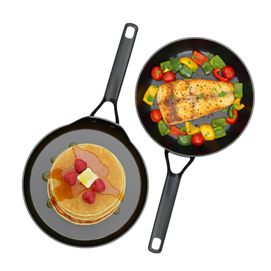 Bogner Set de Sarten y Comal 24 y 26cm Inducción Aluminio Forjado BFPBK2426