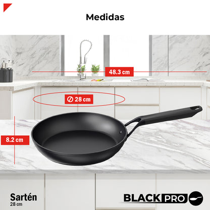 Bogner Sarten 28cm Inducción Aluminio Forjado BFPBK28
