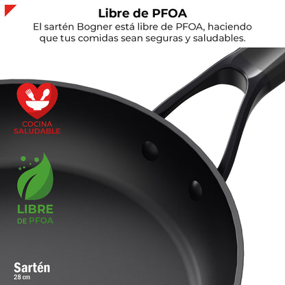 Bogner Sarten 28cm Inducción Aluminio Forjado BFPBK28