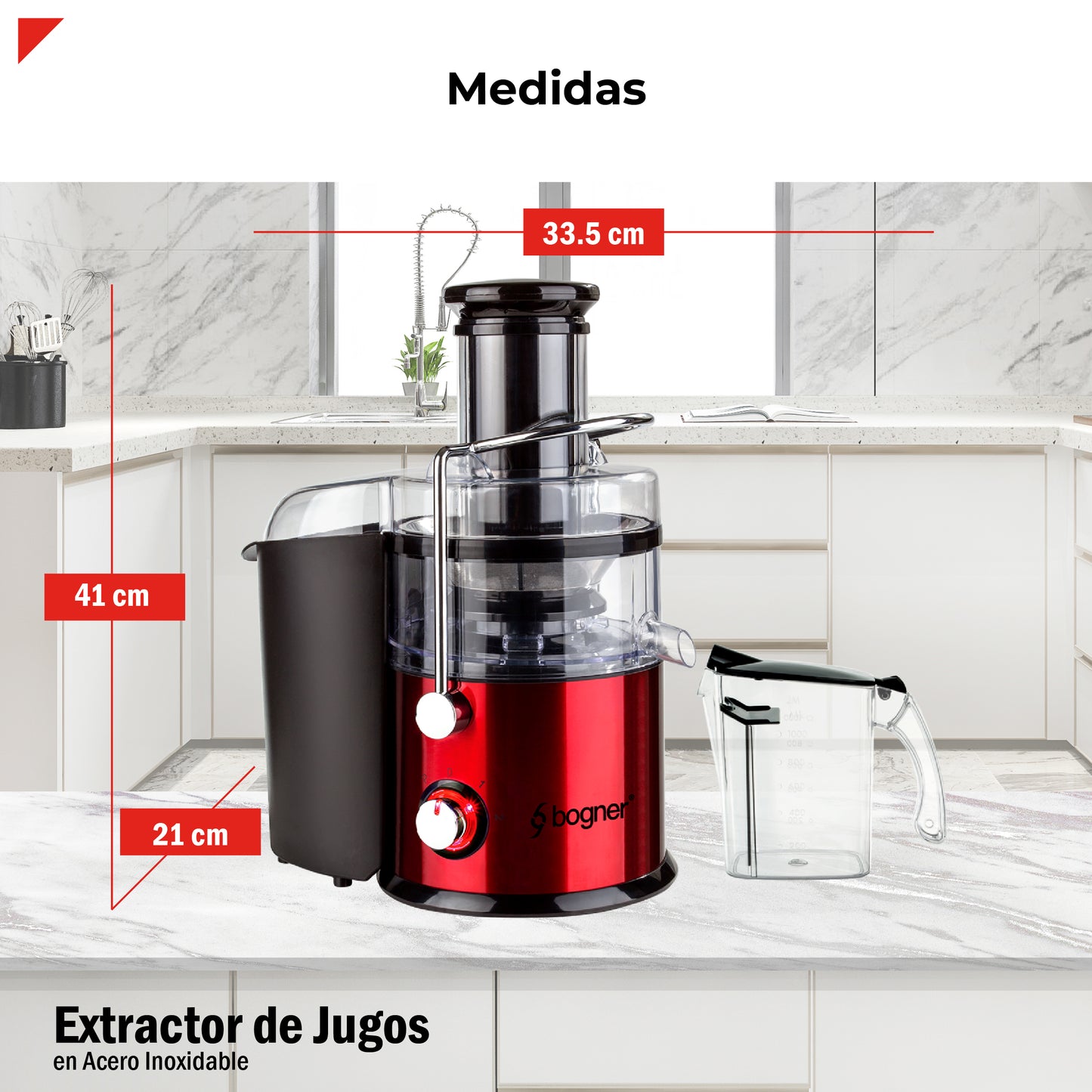 Extractor de frutas y verduras para jugos Bogner