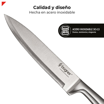 Bogner Juego De Cuchillos 15 Pz Con Bloque De Madera BKS15SS
