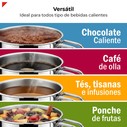 Pocillo 1.5l Acero Inoxidable 304 Base Encapsulada Bogner