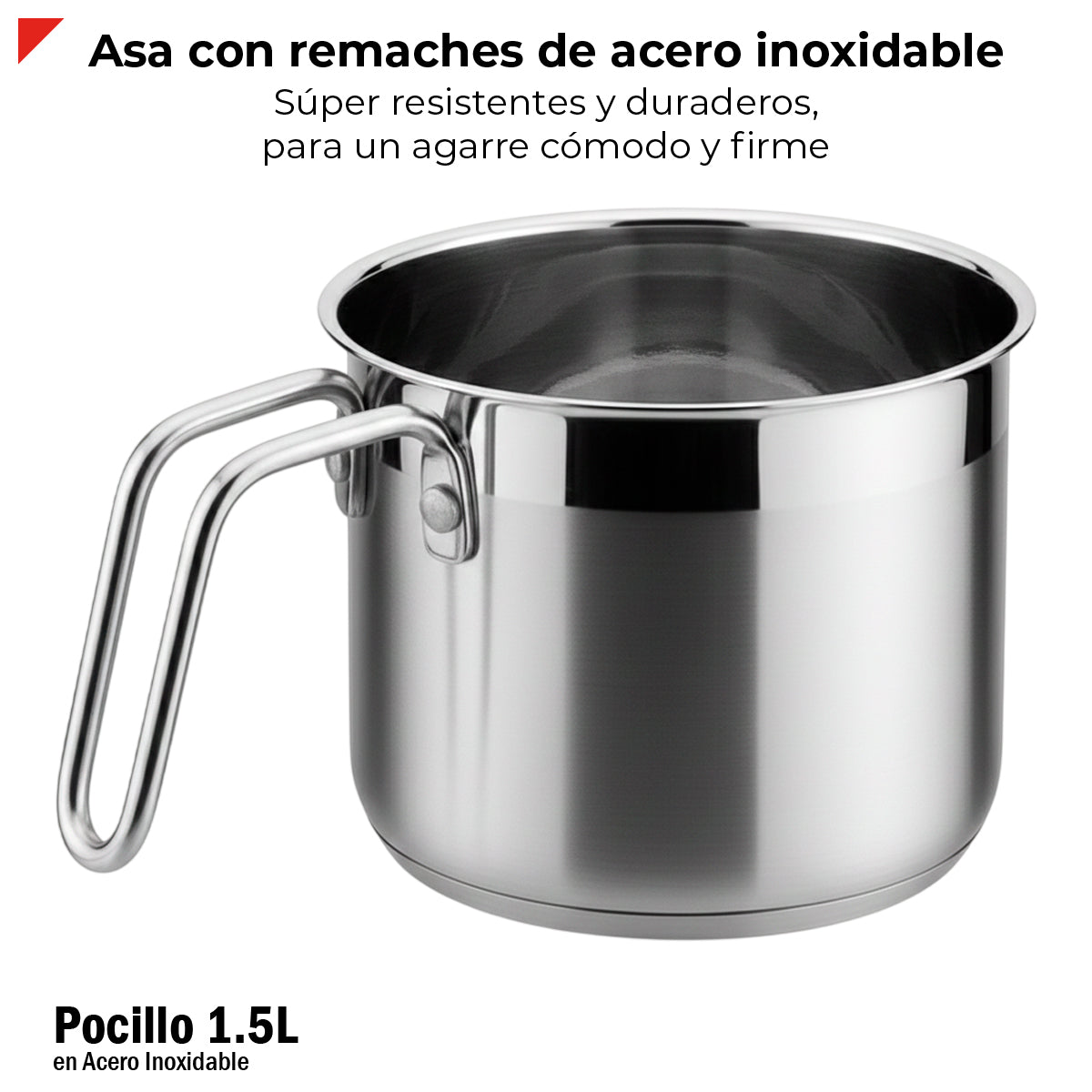 Pocillo 1.5l Acero Inoxidable 304 Base Encapsulada Bogner